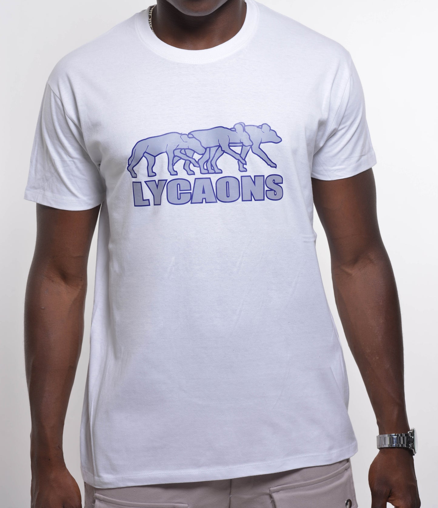 T-shirt Lycaons Blue and grey